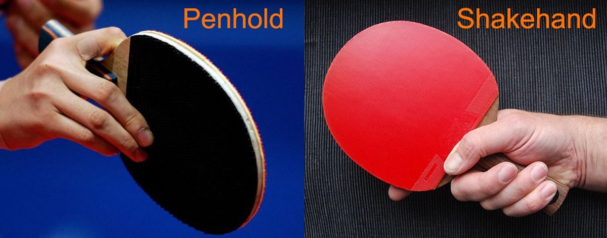 How to Hold Ping Pong Paddle Penhold-vs-Shakehand